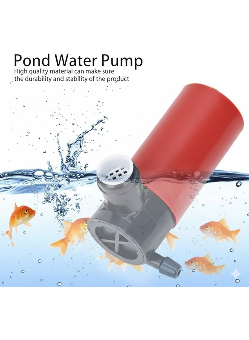 مضخة مياه غاطسة صغيرة، 12 فولت 30 وات، معدل تدفق 4 لتر/دقيقة، رأس 7 متر، مضخة برتقالية خفيفة الوزن - Image 3